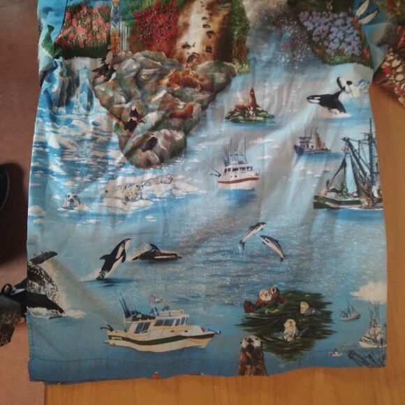 Vintage Hand Made Landscape Seascape AOP Shirt - Picture 6 of 6